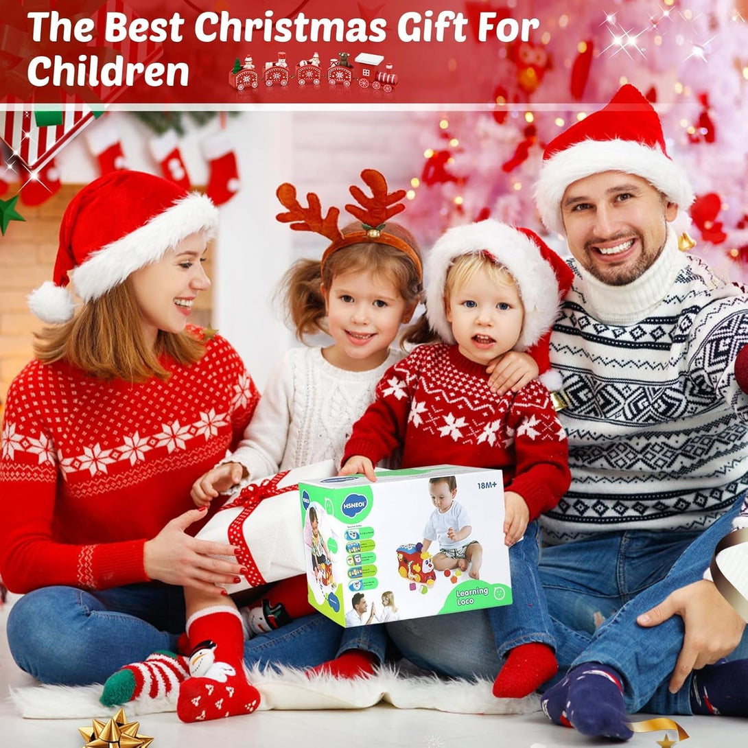 Baby Toys for 1 Year Old Boy Girl Gift Musical Train Baby Toys 6-12 12-18 Months,Early Educational Learning Montessori Kids Toys with Blocks/Light Toddler Christmas Birthday Gifts for 1 2 3 Year Old