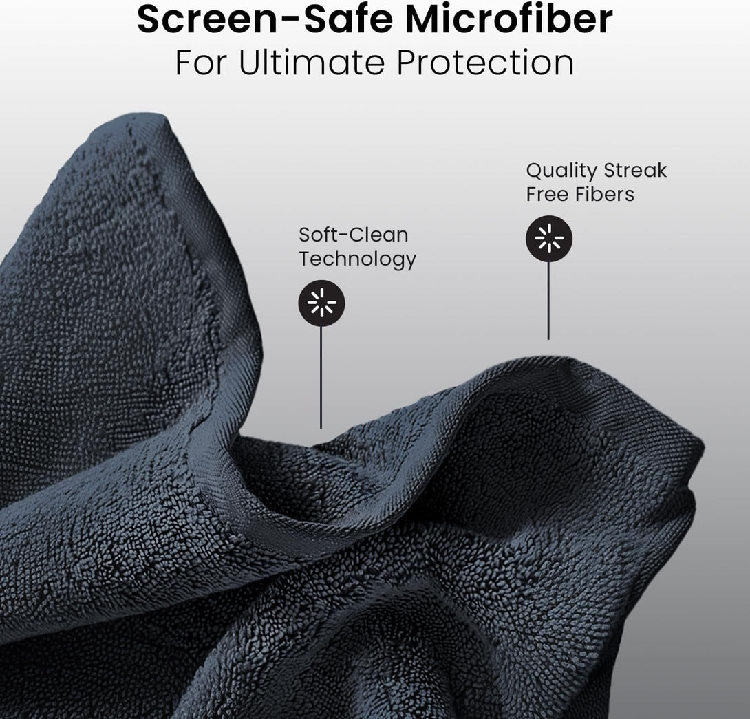 EVEO® Screen Cleaner Spray Kit (Streak-Free) TV Screen Cleaner for Smart TV, LCD, LED, OLED | Computer Screen Cleaner Spray and Wipe Microfiber Cloth for TV, Monitor, Laptop, Ipad, Car & More - 1 Pack