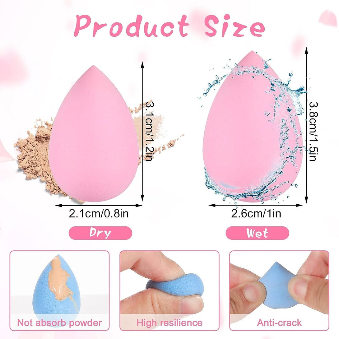 40Pcs Mini Beauty Blender Multi Colored Makeup Sponge Professional Beauty Blender Sponge Super Soft Facial Makeup Tools for Foundation, Powder, Liquid