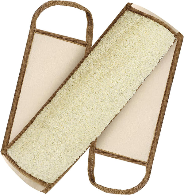 Exfoliating Natural Loofah Back Scrubber Loofah Sponge Back Scrubber for Shower, Deep Clean Your Back & Relax Your Body Bath Shower Scrubber for Men Women