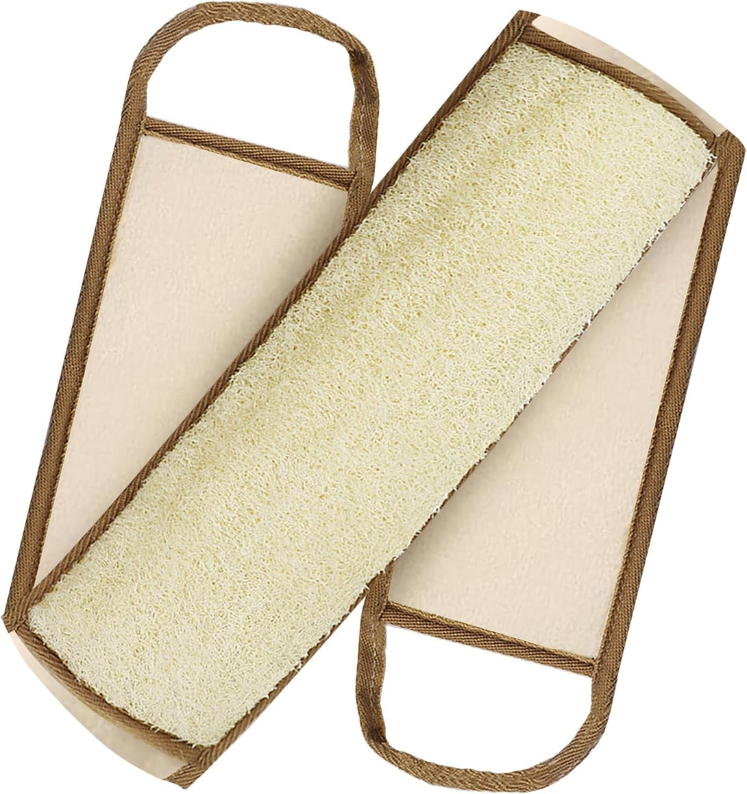Exfoliating Natural Loofah Back Scrubber Loofah Sponge Back Scrubber for Shower, Deep Clean Your Back & Relax Your Body Bath Shower Scrubber for Men Women