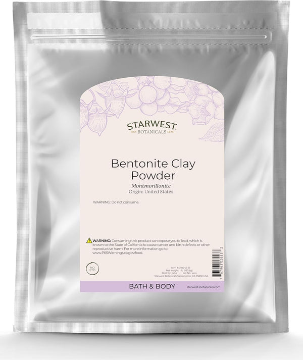 Starwest Botanicals Sodium Bentonite Clay, 1 Pound