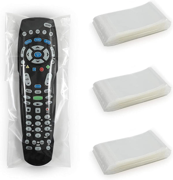 150 Pack Clear TV Remote Bags for AC, DVD Remotes (12.2X4 Inch)
