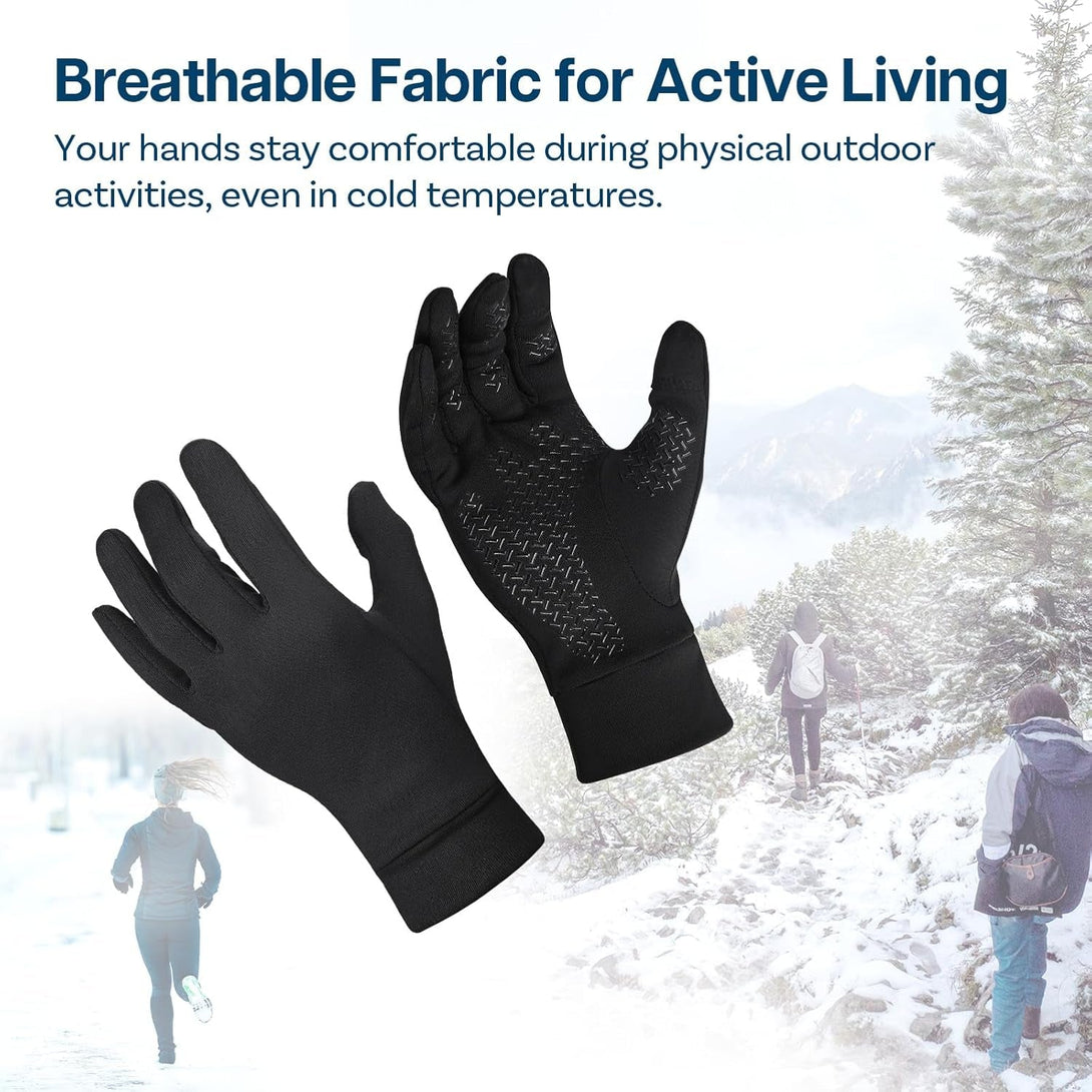 Touch Screen Winter Gloves anti Slip Lightweight by MMOBIEL – Cold Weather Gloves for Running, Hiking, Cycling, Biking, Texting – Warm Touchscreen Outdoor Sports Hand Coverings - Men & Women – Size M