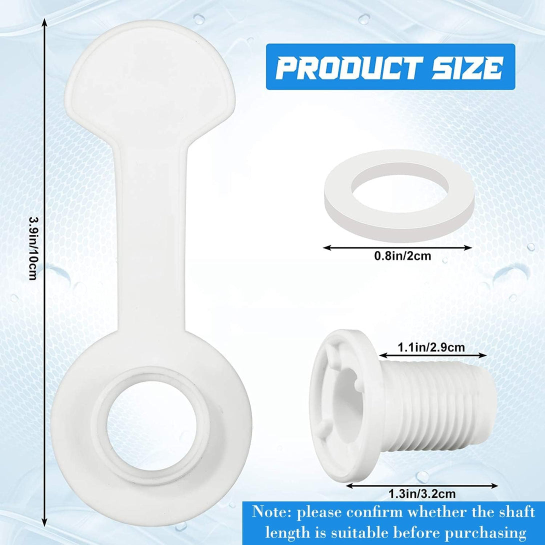 3 Sets Cooler Drain Plug Cooler Plug Replacement Triple Snap Drain Assembly for Coolers 1.14 Inches/ 2.9 Cm Shaft Length, White