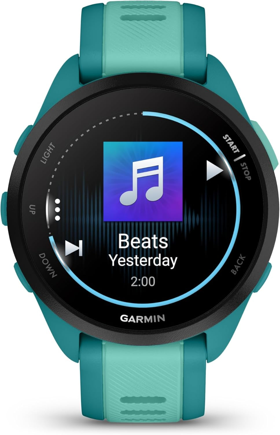 Garmin Forerunner 165 Music GPS Running Smartwatch, Fitness Tracker Smart Watch for Women and Men Bundle with Accessories - Turquoise/Aqua