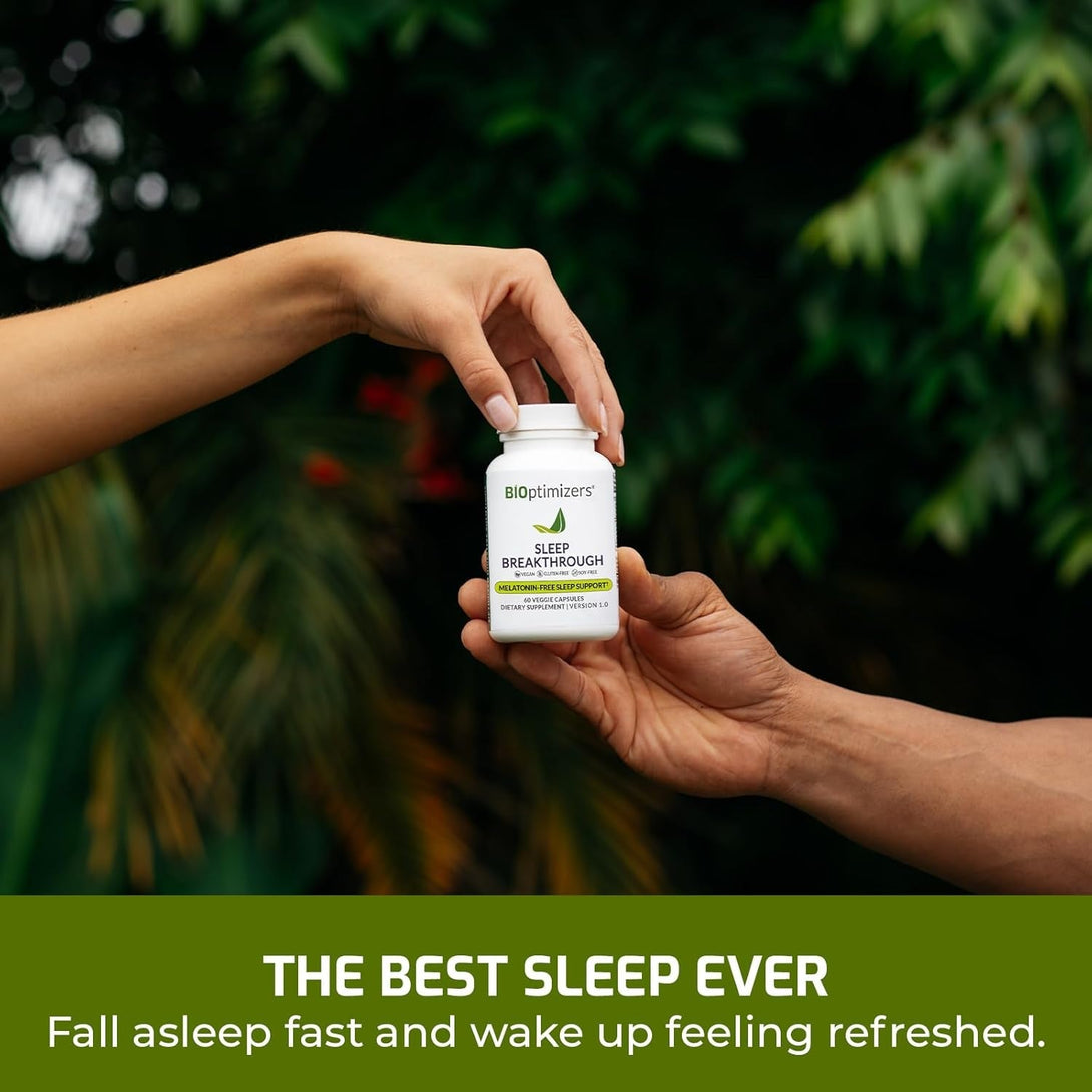Bioptimizers Sleep Breakthrough Capsules - Natural Support Supplement | Calming Relief Aid for Adults | Non-Habit Forming | 60 Capsules