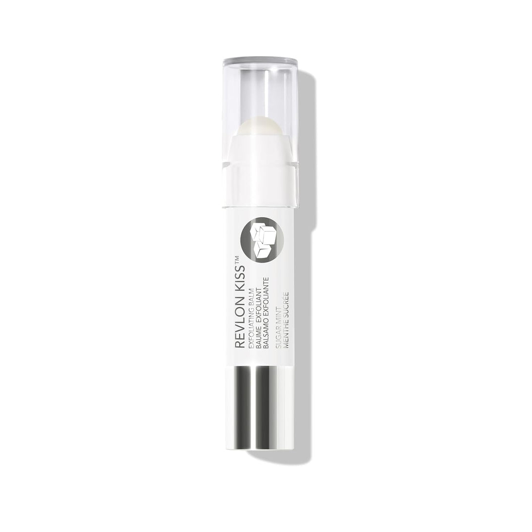 Revlon Kiss Sugar Scrub Exfoliating Lip Balm, 24 Hour Long Lasting Hydration, Sugar Mint, 0.09 Oz