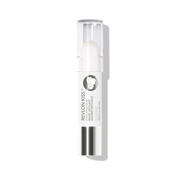 Revlon Kiss Sugar Scrub Exfoliating Lip Balm, 24 Hour Long Lasting Hydration, Sugar Mint, 0.09 Oz