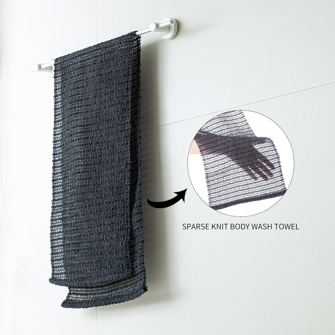 SHIMOYAMA Body Wash Towel, Exfoliating Shower Towel, Bath Loofah, Body Scrubber - Made in Japan