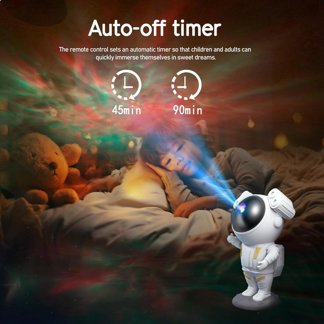 Astronaut Galaxy Projector - Starry Sky Night Light with Timer and Remote Control, Perfect for Bedroom and Ceiling, Great Gift for Kids and Adults