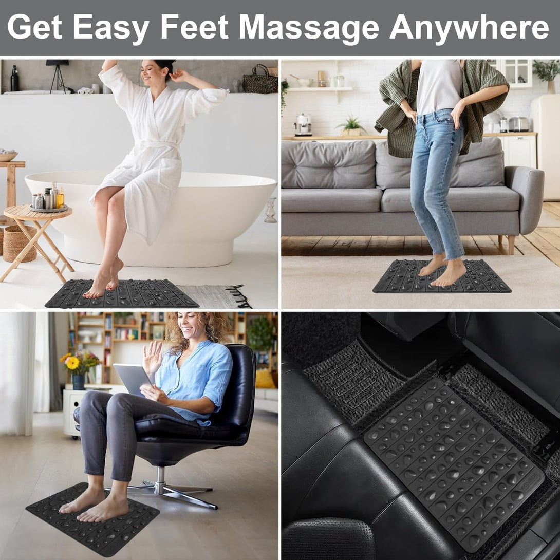 Foot Massage Mat, anti Fatigue Mat Standing Desk Office Mat Foot Massage Tool for Yoga Travel Bathroom All-Purpose Acupressure Mat Sensory Pad Desk Floor Mat Standing Pad Work Mat 20” X 12”