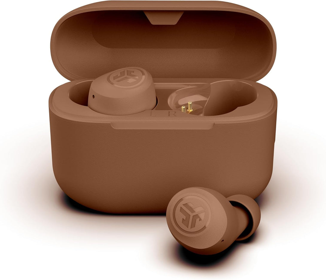 Jlab Go Air Tones+ True Wireless Earbuds Designed with Auto on and Connect, Touch Controls, 32+ Hours Bluetooth Playtime, EQ3 Sound, and Dual Connect, Natural Earthtone Color (1615 C)