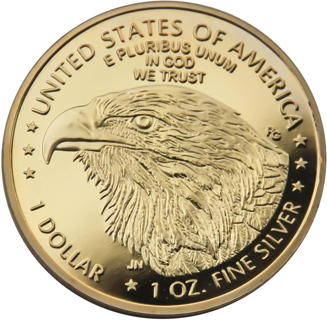 2024 U.S. Eagle the United States Statue of Liberty Gold Plated Coin 1 Oz Uncirculated Commemorative Coin