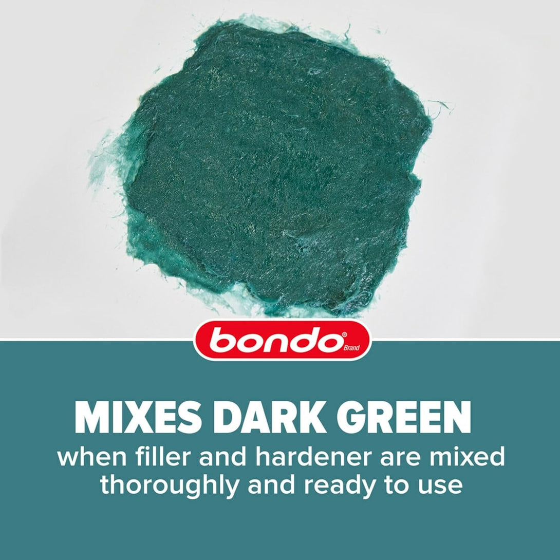 3M Bondo Short Strand Fiberglass Reinforced Filler 21 Oz (595.34 G) with Bondo Cream Hardener 0.5 Oz (14G), Repair Holes up to 0.5 IN, Waterproof (SS-PT-ES)