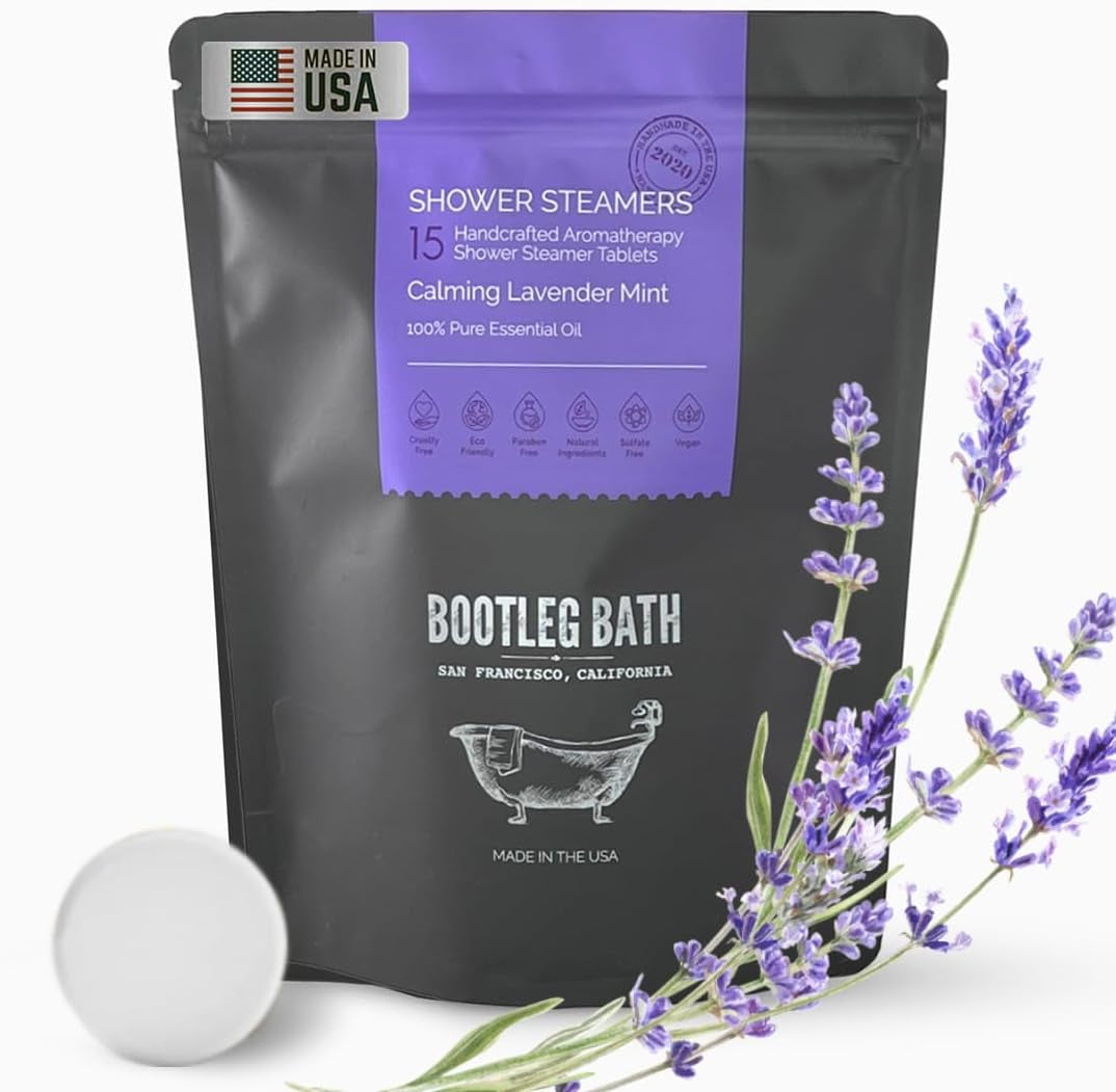 Shower Steamers Aromatherapy 15 Pack, Lavender Shower Bombs, Great Mother'S Day Gift, 100% Pure Essential Oil, All Natural, for Men and Women, Made in USA