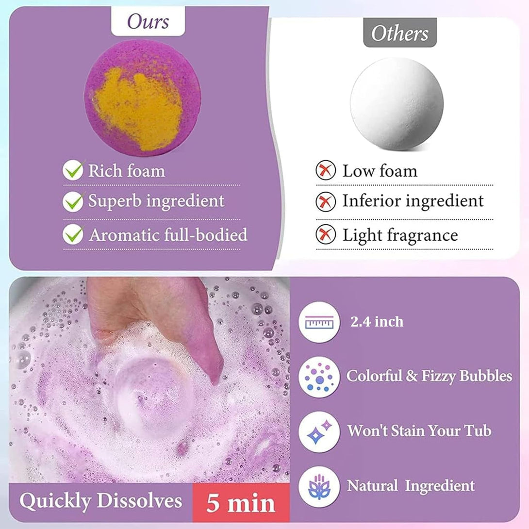 TTRWIN Bath Bombs, 12 Pcs Handmade All Natural Organic Bath Bombs Gift Set, Essential Oil Bubble Bath, Dry Skin Moisturize, SPA Relaxing Gifts for Women & Men, Her, Girls, Wife, Birthday
