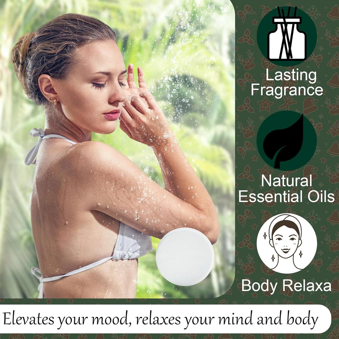 Shower Steamers Aromatherapy-Christmas Gift Stocking Stuffer for Women Men, 8 Pack Gifts for Women, Shower Bombs with Natural Essential Oil Christmas Stocking Stuffer