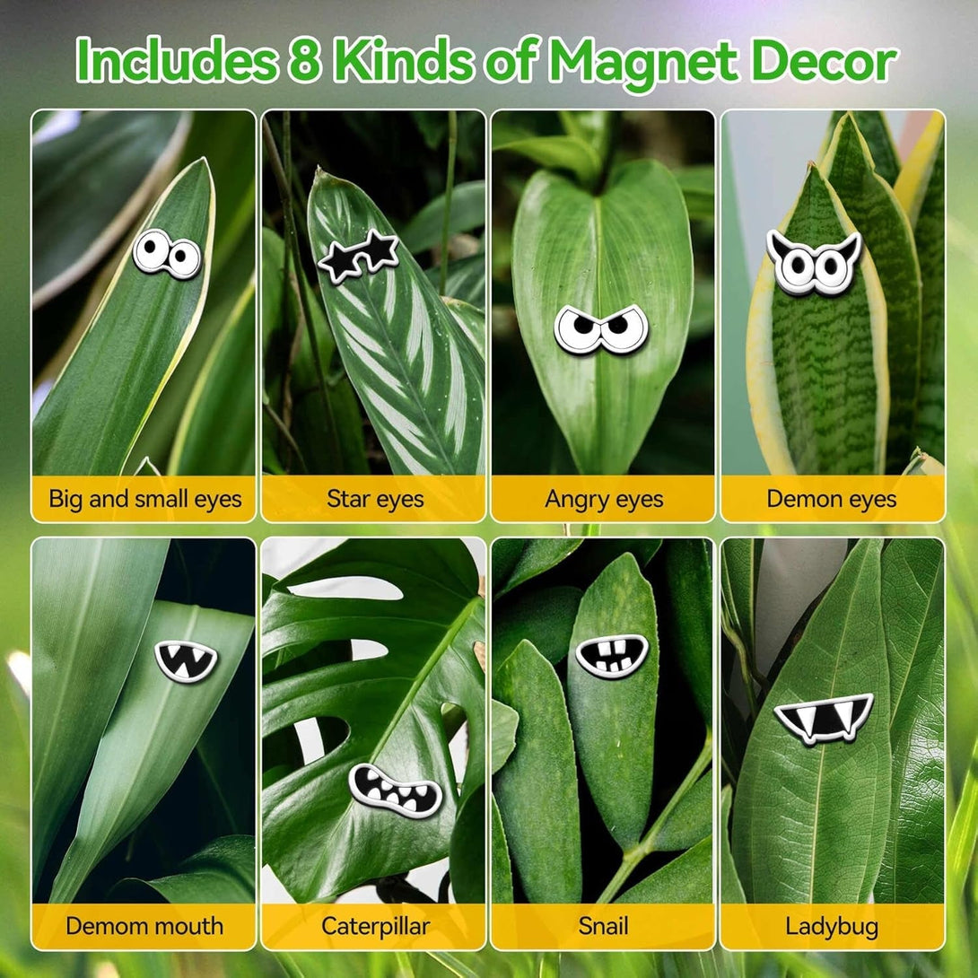 Plant Magnets Eyes Mouth for Potted Plants， 8 PCS Fridge Magnets Monster Magnet Eyes, Funny Plants Pins Lndoor Outdoor Kitchens Whiteboard Office Plants Accessories