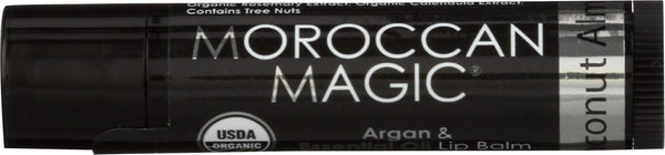 MOROCCAN MAGIC Organic Coconut Almond Argan Lip Balm, 0.15 OZ