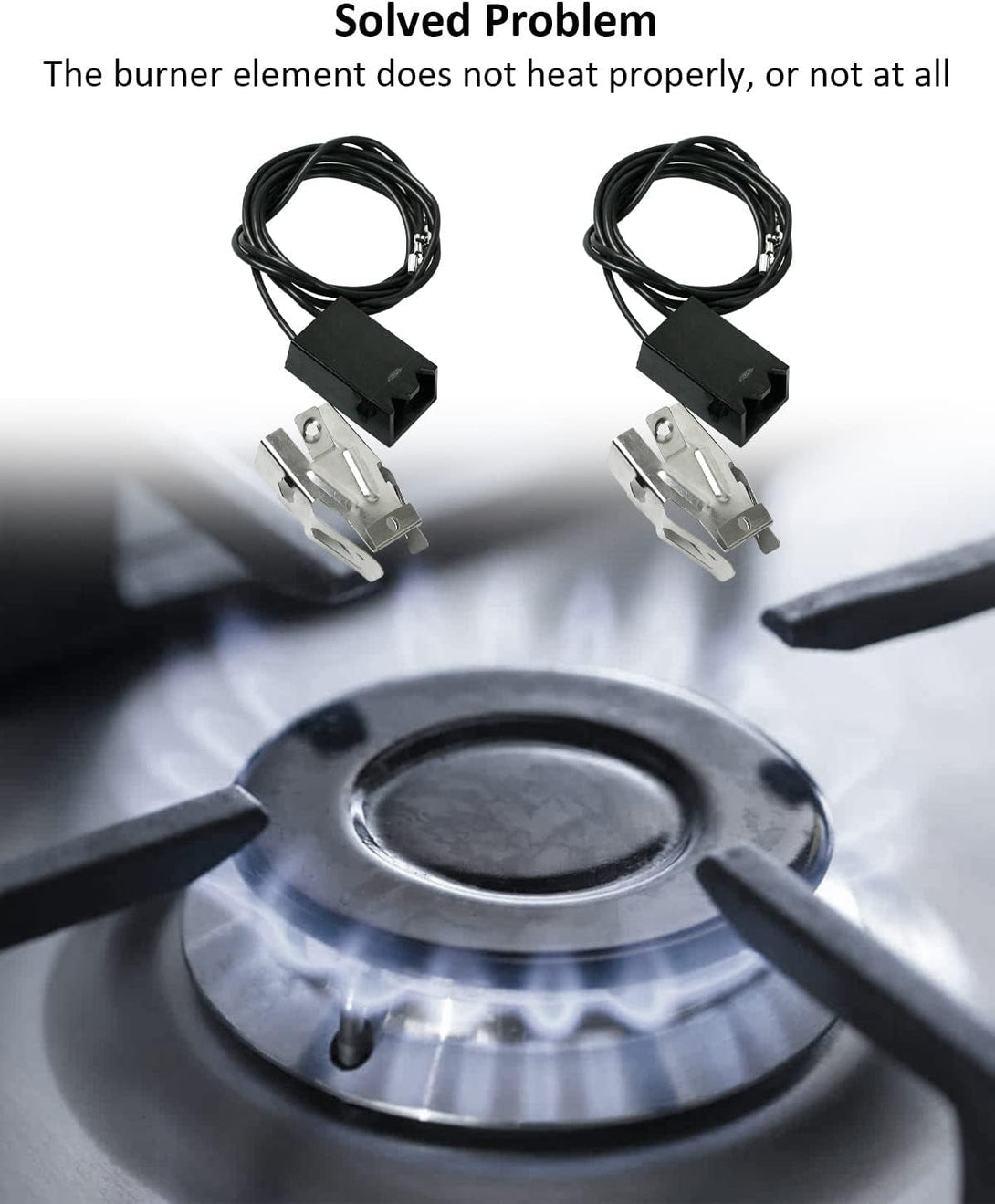 2Pack WB2X8228 Element Receptacle and Wire Kit Fit for GE Electric Ranges Electric Stove Burners Parts Replaces AP2013499 PS242972