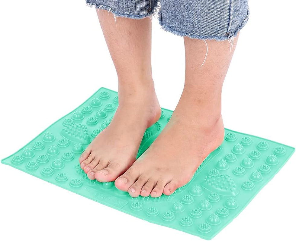YUYTE Foot Massage Pad, Foot Massage Mat Reflexology Pads for Pain Relief and Point Release Magnet to Relax from Pressure and Leg Pain Can Be Used in Your Office(Green)