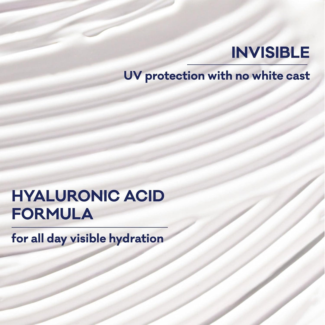 Bioré UV Aqua Rich Daily Hydrating Facial Moisturizer with SPF 50 | Oil Free Sunscreen & Primer for Makeup with Hyaluronic Acid, No White Cast, Non-Comedogenic, for Sensitive Skin, PA++++, 1.7 Oz