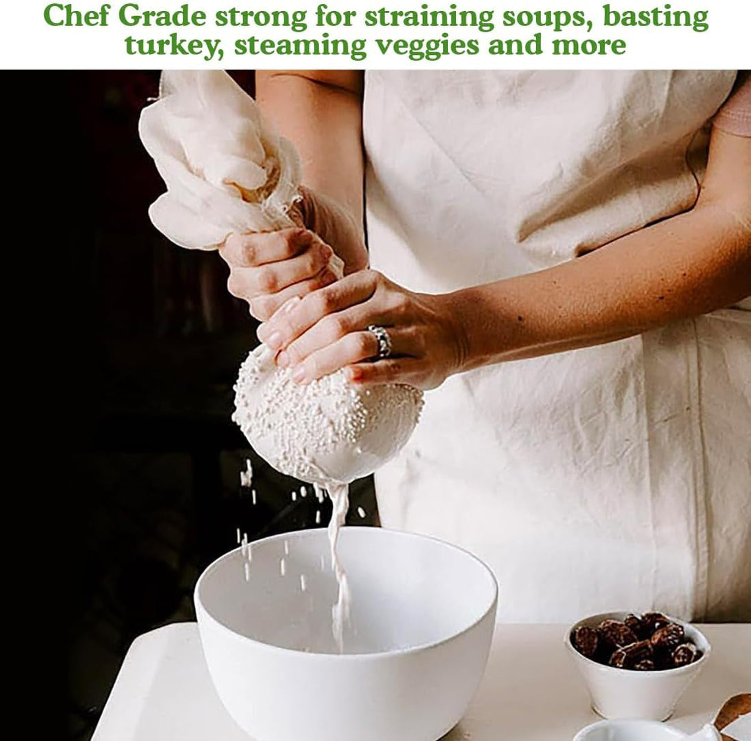 Regency Wraps Chef-Grade 100% Cotton Cheese Cloth 36"X72" (2Yds), Bleach & Dye Free, Food Safe for Cooking, Straining, Roasting Turkey, Durable Cheese Cloths for Crafting, Canning