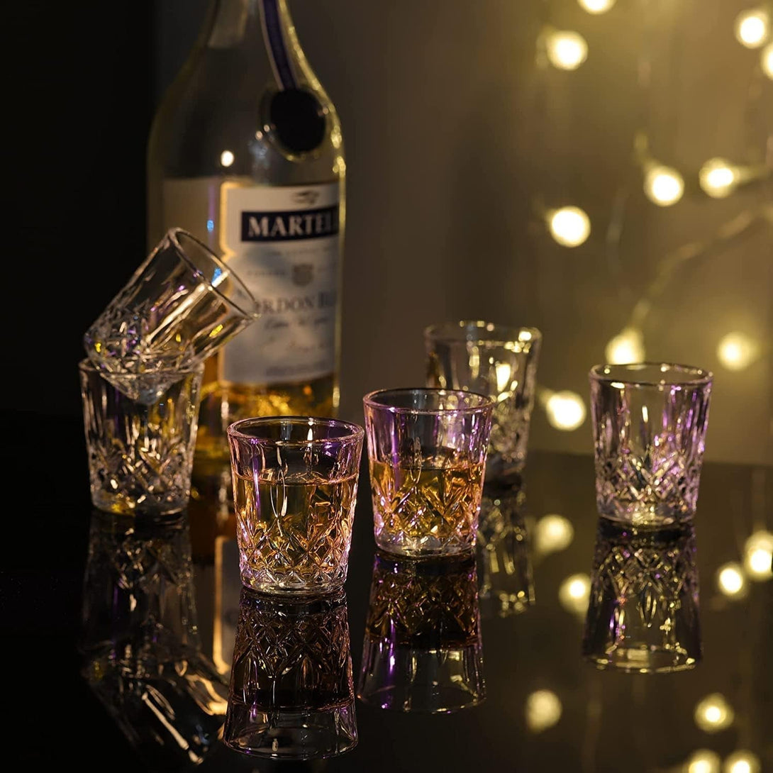 1.7 OZ Tequila Shot Glasses Heavy Base Shot Glass, Crystal Cordial Glasses (Set of 8)