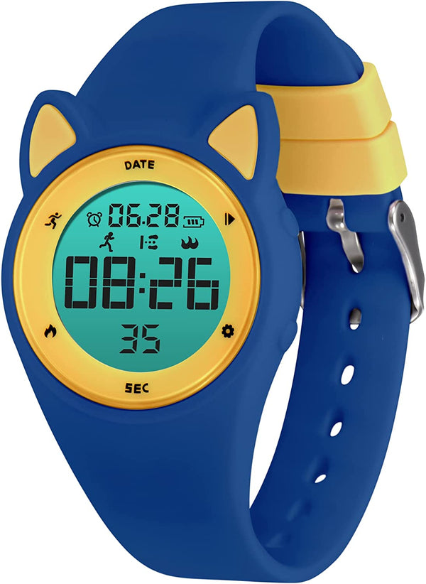 Kids Watches for Girls Boys Digital Sport Watch with Step Counter Pedometer Vibration Alarm Clock, No App Waterproof Fitness Tracker Kids Watch Boys Girls Teens Students Ages 5-16