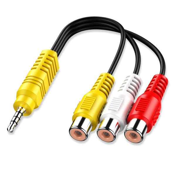 XIAOLIN Video AV Component Adapter Cable Replacement for TCL TV, 3 RCA to AV Input Adapter - 23Cm/9In