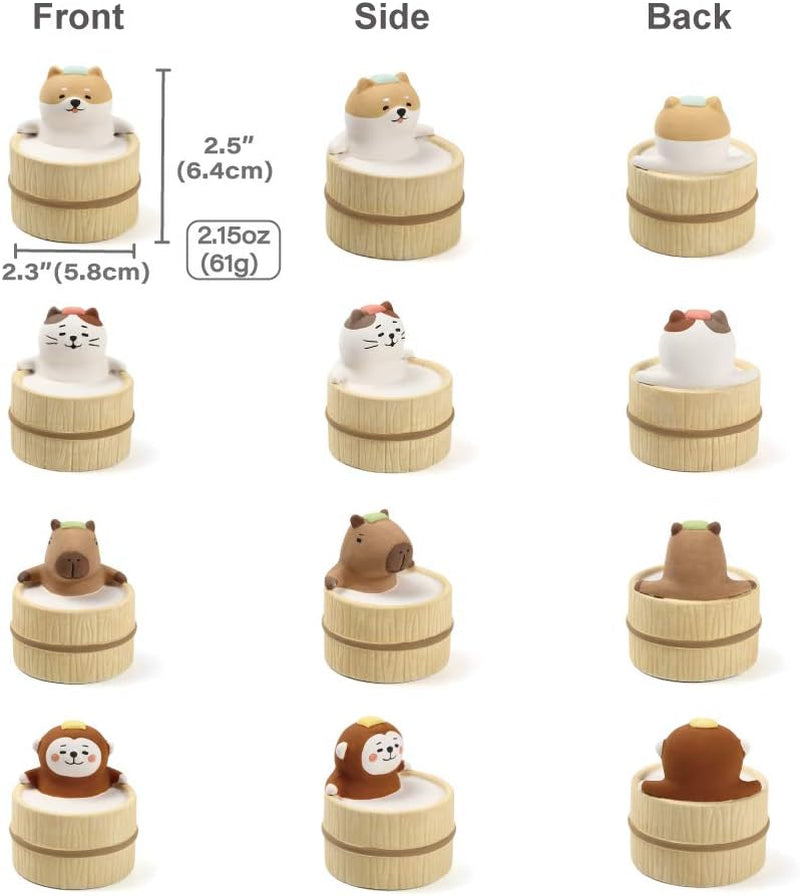 Aroma Ceramic Stone Diffuser [Japan Import] Aromatherapy Essential Oil Diffuser, Non Electric, Passive, Unique, Cute, Animal, Design for Women, Men, and Gifts (Bathing Dog)