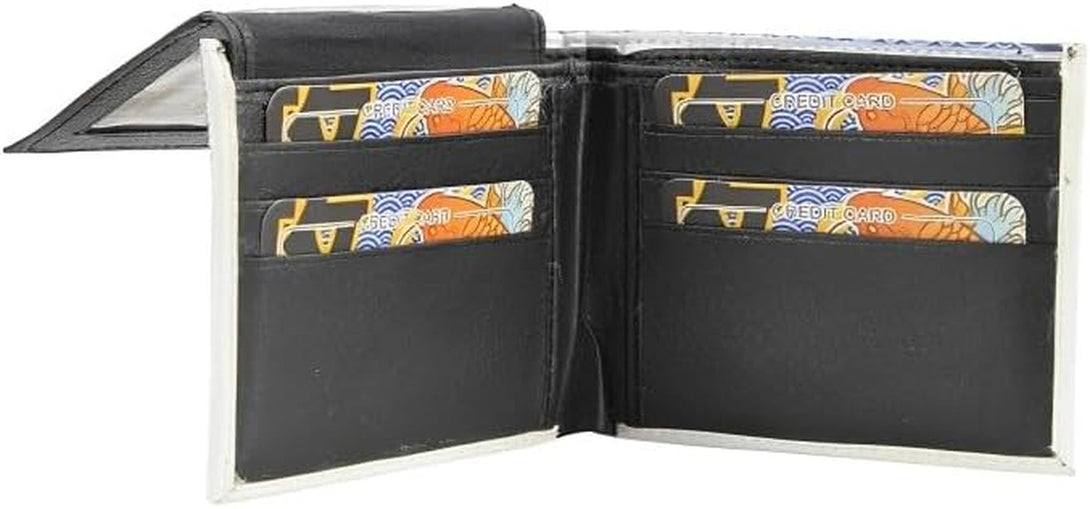 Li Slim Bifold Men’S Wallet – Koi Fish Print Vegan Leather Wallet for Men