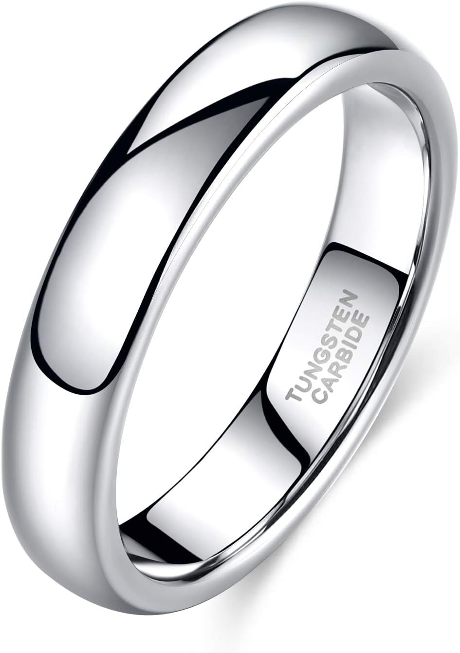 TRUMIUM 2Mm 4Mm 6Mm 8Mm Tungsten Wedding Band Ring for Men Women Gold/Rose Gold/Silver Domed High Polish Comfort Fit 4-15