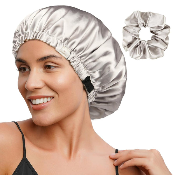 YANIBEST Double Layer Satin Bonnet Silk Bonnet Adjustable Hair Bonnet for Sleeping Bonnets for Women Curly Natural Hair Mom