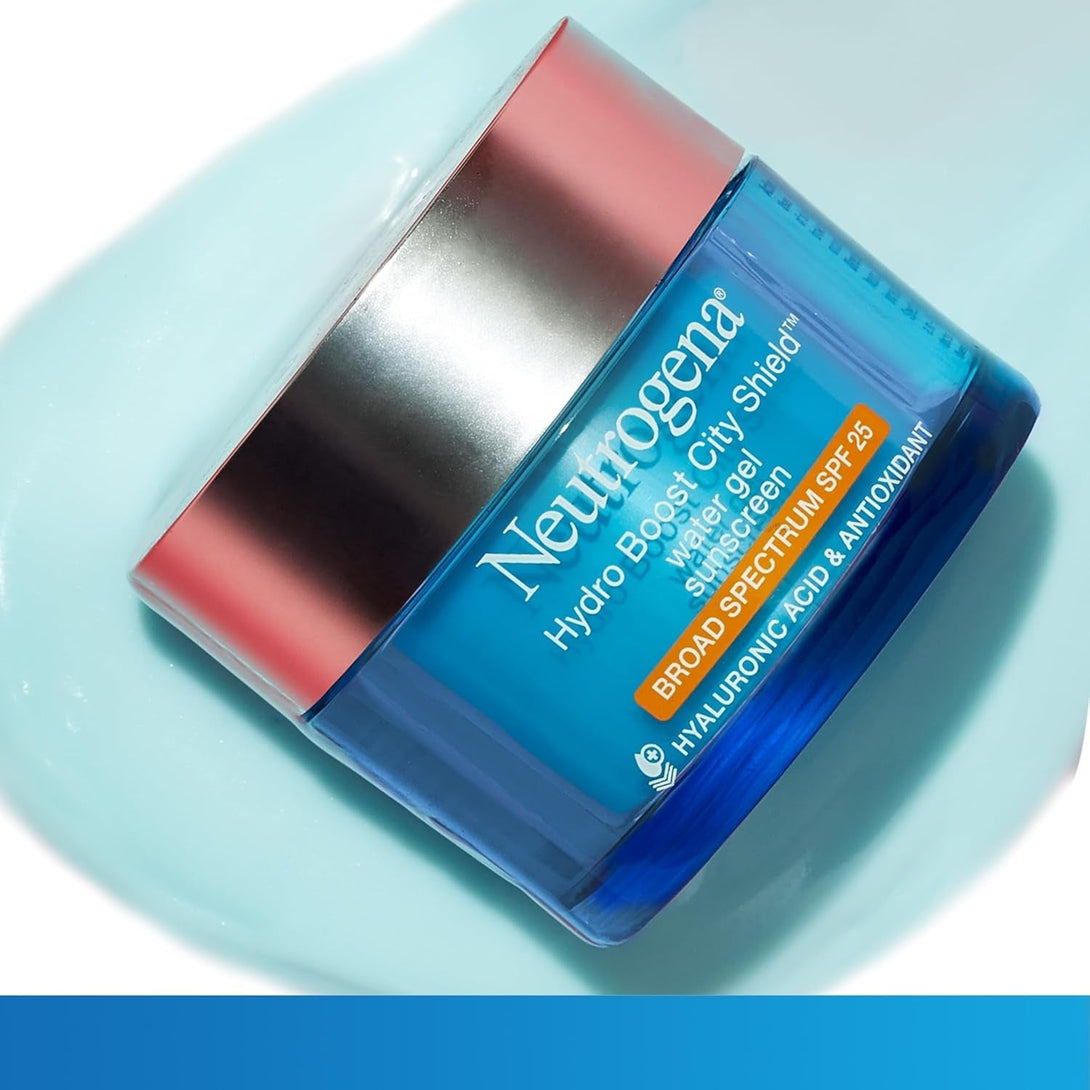 Neutrogena Hydro Boost Face Moisturizer with SPF 25, Hydrating Facial Sunscreen, Oil-Free and Non-Comedogenic Water Gel Face Lotion 1.7 Oz