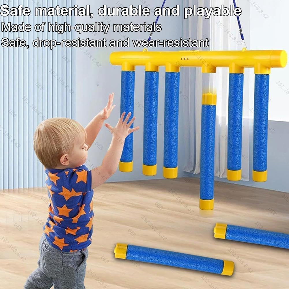 2025 Upgrade Reflex Challenge Game, Catching Sticks Game, 3 Adjustable Speed Drop Stick Game, Hand Eye Coordination Training Reaction Training Toy for Kids and Adults (Blue (Remote Control))