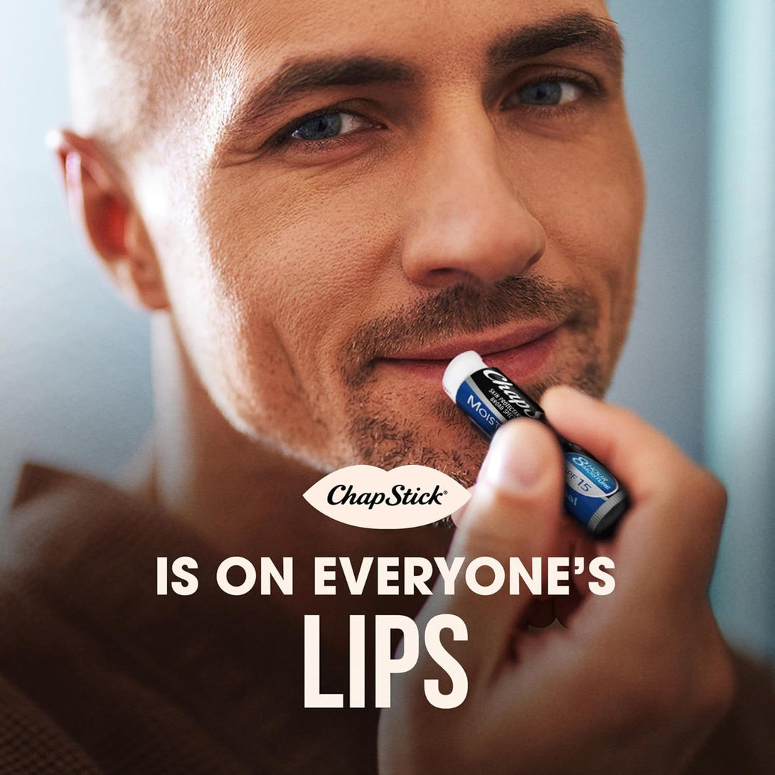 Chapstick Moisturizer Original Lip Balm Tubes, SPF 15 and Skin Protectant - 0.15 Oz, 3 Count (Pack of 1)