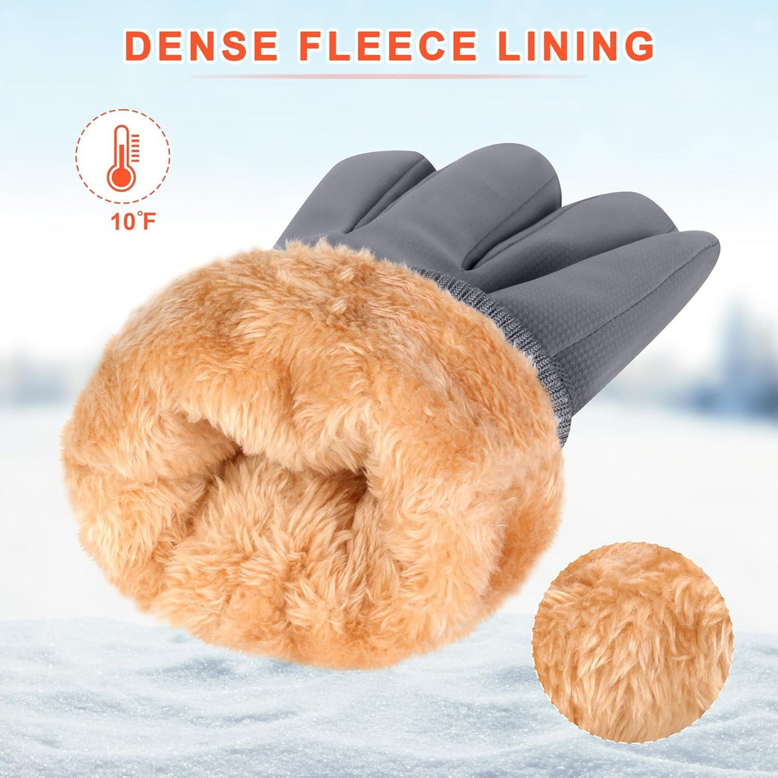 Ihuan Winter Waterproof Snow Ski Gloves for Women Men,Cold Weather Warm Thermal Touchscreen