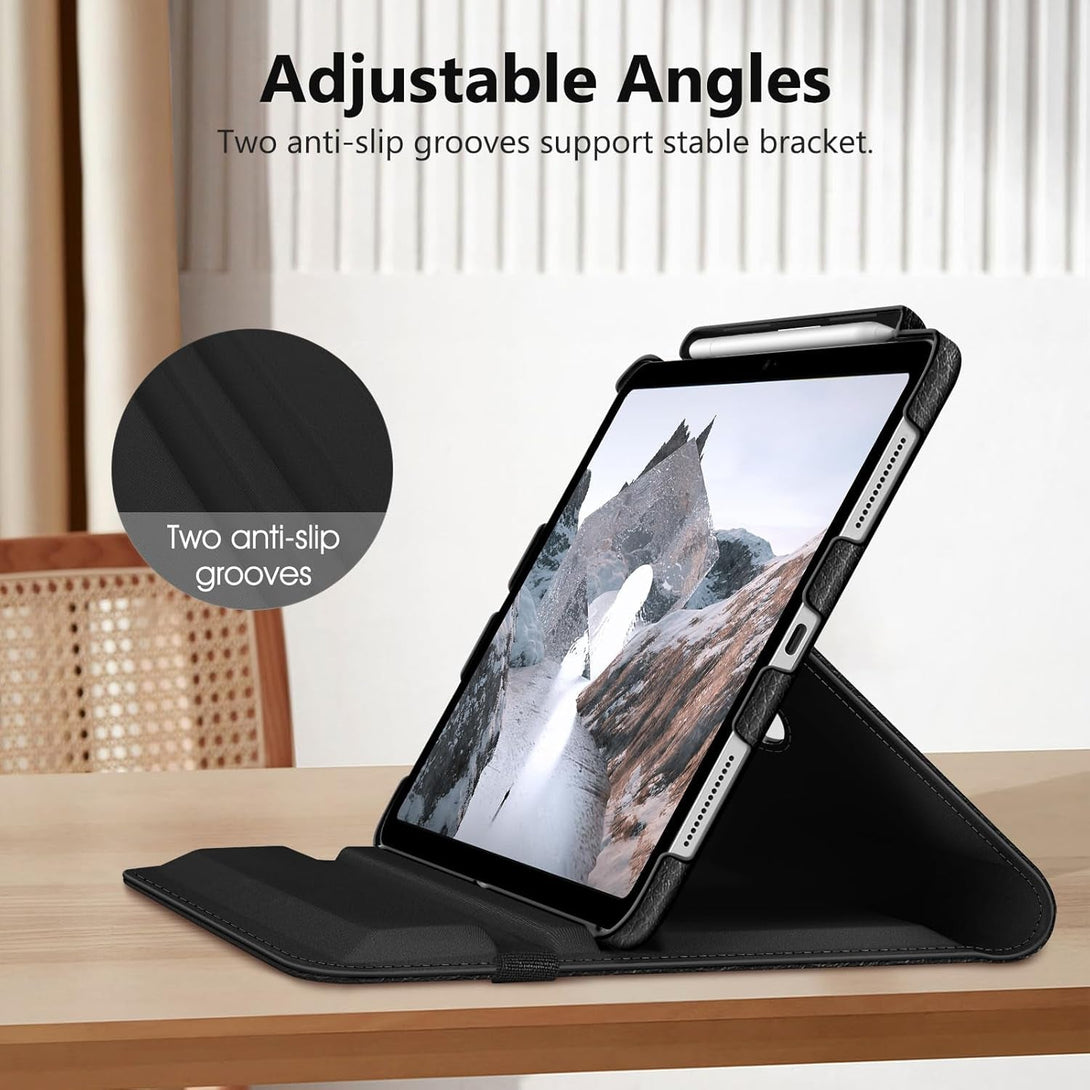 Fintie Rotating Case for Ipad (A16) 11Th Generation 11 Inch (2025), Ipad 10Th Generation 10.9 Inch (2022) - [Built-In Pencil Holder] 360 Degree Rotating Protective Stand Cover, Black