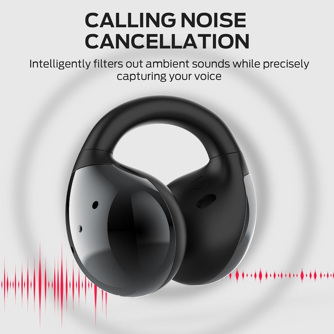Monster Open Ear AC600 Headphones, Bluetooth 5.4 Wireless Earbuds with Hifi Stereo, Clip-On Earbuds with ENC Clear Call, 21H Playtime, Touch Control, IPX6 Waterproof Wireless Headphones for Sport