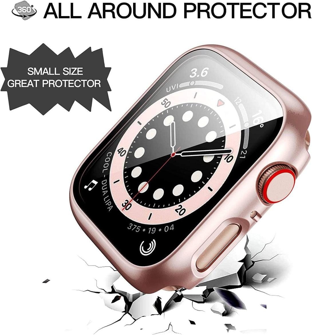 6 Pack Case for Apple Watch SE (2023 New) SE (2Nd Gen)/6/Se/5/4 40Mm with Tempered Glass Screen Protector, Hard PC Ultra-Thin Scratch Resistant Protective Cover for Iwatch 40Mm Accessories