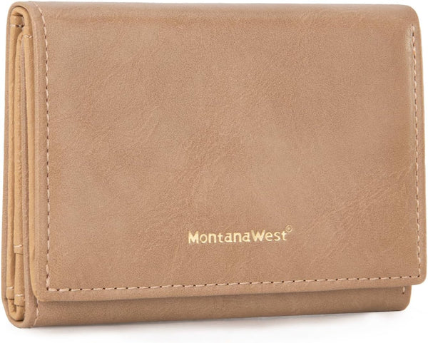 Montana West Small Women'S Wallet RFID Wallet Women Trifold Credit Card Wallet Wallets for Women 2024 with ID Window