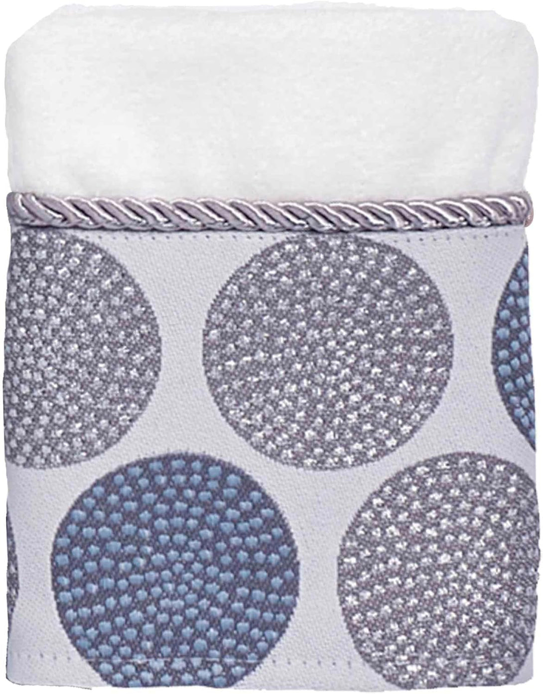 Avanti Linens - Washcloth, Soft & Absorbent Cotton Towel (Dotted Circles Collection, Mineral)