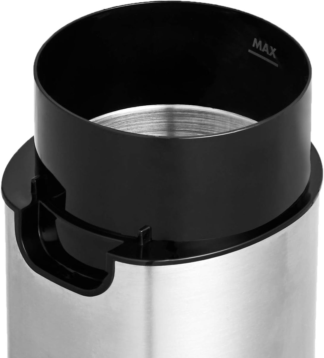 Amazon Basics Electric Coffee Grinder for Home Use, Spice Grinder for Coffee Beans, Herbs, Spices, Grains, Nuts, with Heavy-Duty Stainless Steel Grind Blades, 2.1Oz (60G), 150W, Black & Silver