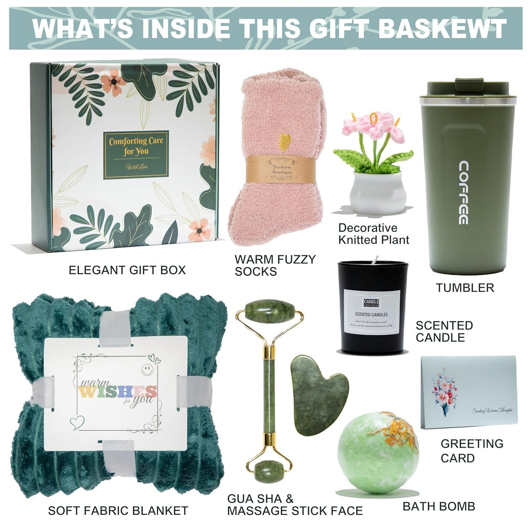 Self Care Gifts for Women Get Well Soon Gift Basket, Birthday Gifts for Women, Care Package for Her, Thinking of You Gift, Relaxing Spa, Thinking of You, New Mom, Friend, Sister, Wife