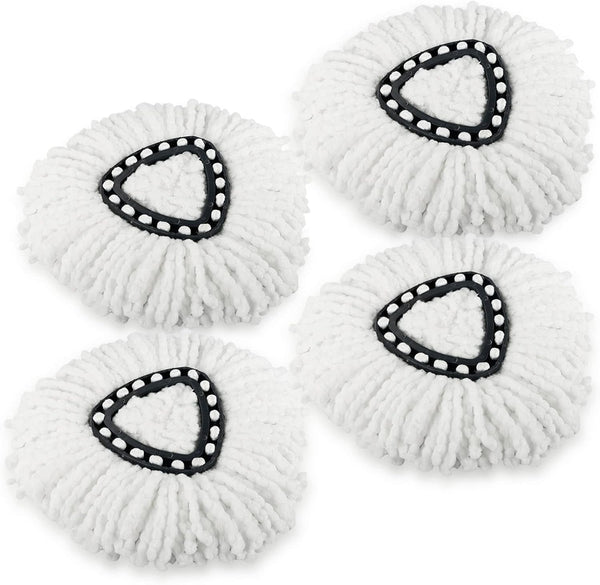4 Pack Spin Mop Refill Replacement Head Compatible with Ocedar Easywring Spinning Mop - Microfiber Mop Replace Heads