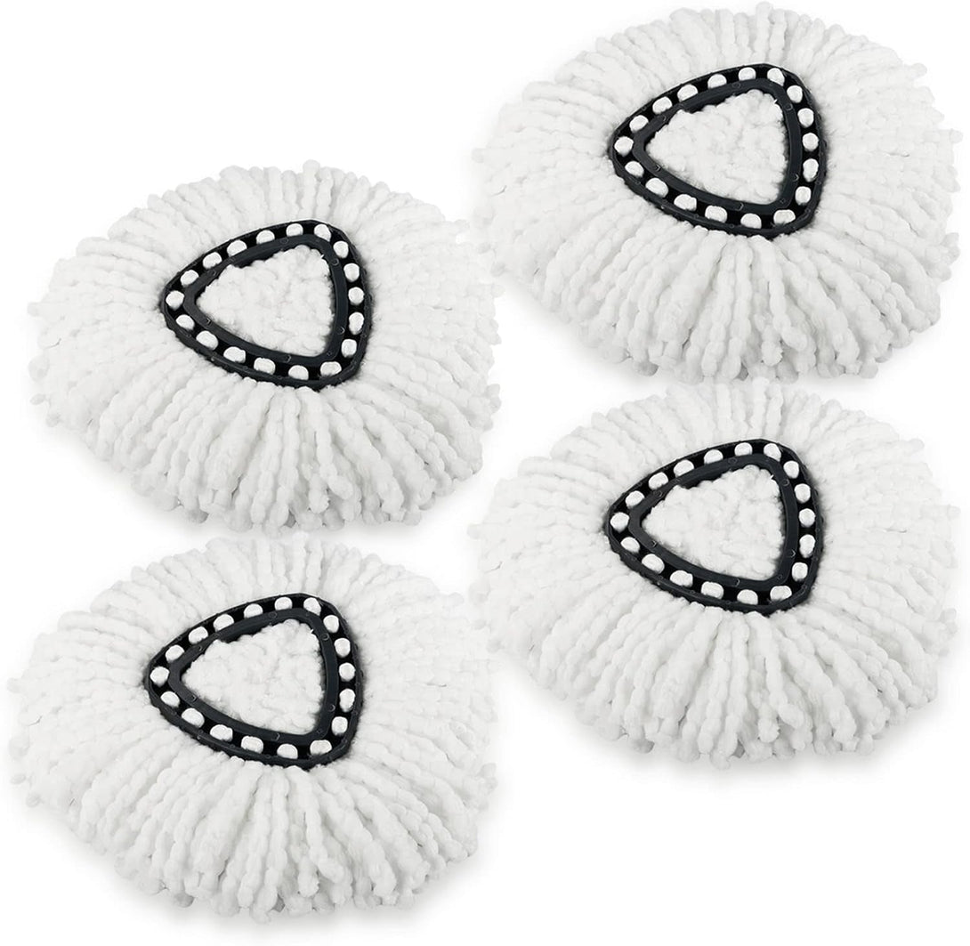 4 Pack Spin Mop Refill Replacement Head Compatible with Ocedar Easywring Spinning Mop - Microfiber Mop Replace Heads