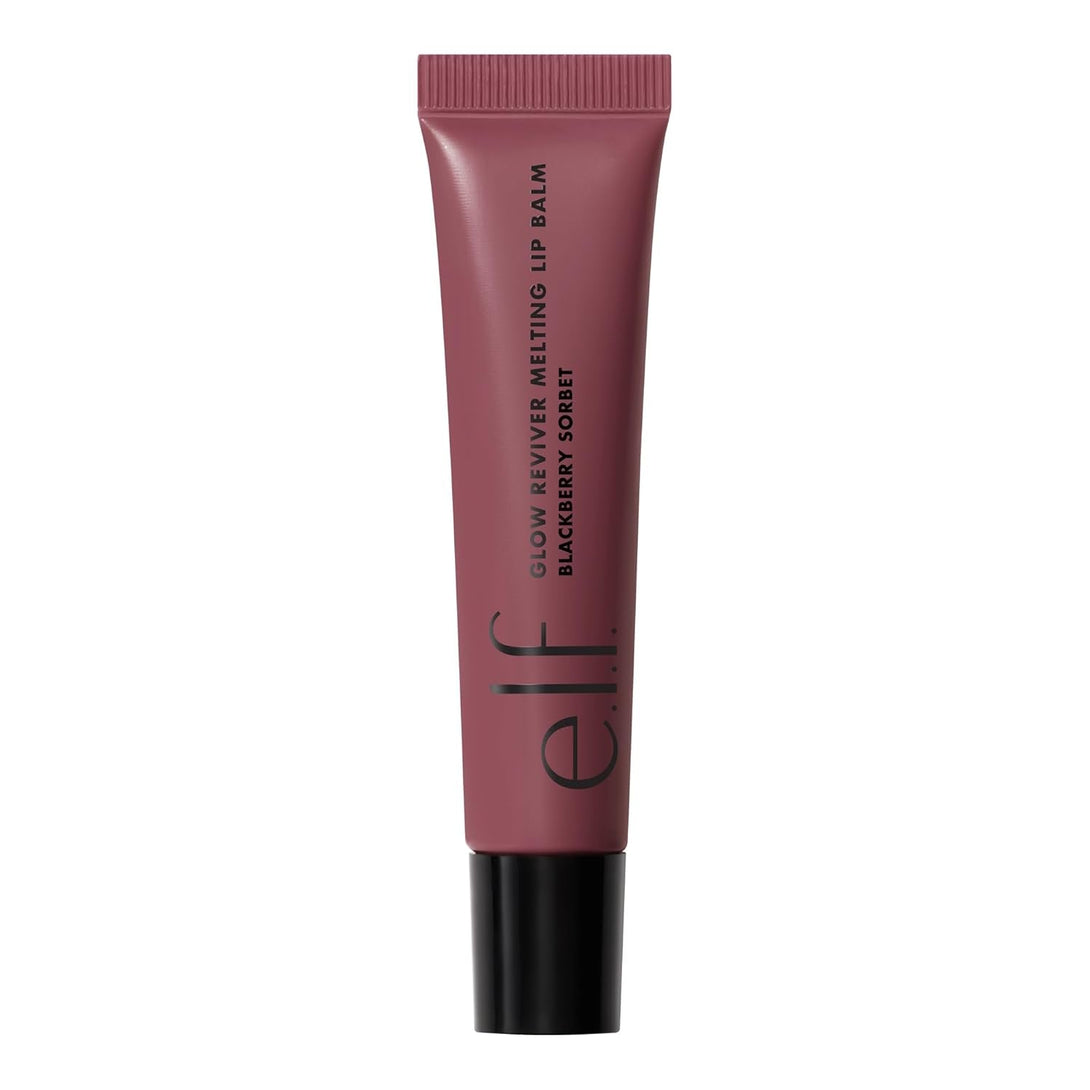E.L.F. Glow Reviver Melting Lip Balm, Hydrating Tinted Lip Balm for a Glossy Finish & Soft, Supple Lips, Vegan & Cruelty-Free, Blackberry Sorbet