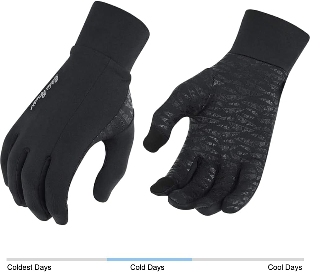 Eddie Bauer Touchscreen Warm Running Glove Liners, Standard Men'S and Women'S Cool Weather Gloves, Assorted Colors, SM-XL